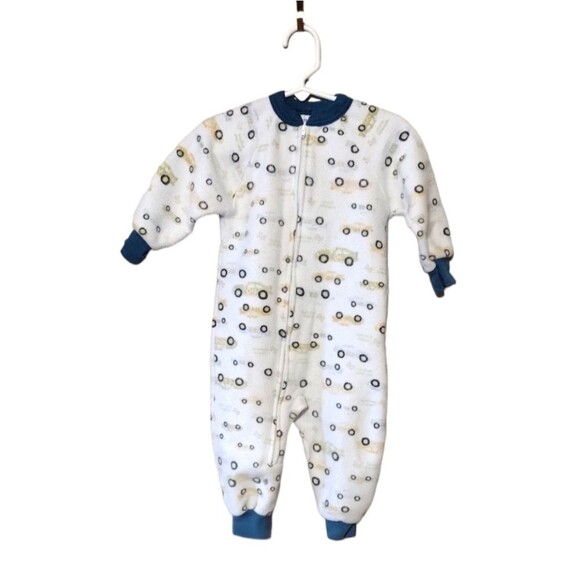 Look At The Measurements! Carter's Boy Bodysuit With Cars All Over Size 18 Month - Picture 1 of 9